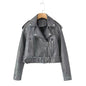 Bestselling Street-style Retro Turn-down Collar Loose Washed Jacket